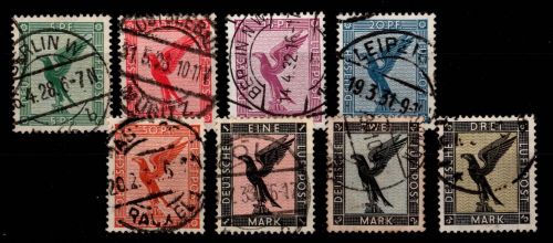 Deutsches Reich 378-384 gestempelt