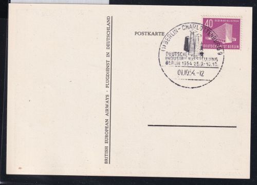 Berlin 122 auf Postkarte mit Sonderstempel #DAR15