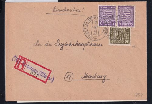 Sowjetische Zone 76 a X, 83 Y a auf Brief geprüft Dr. Modry BPP #DAR67