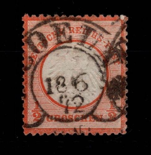 Deutsches Reich 14 gestempelt Hufeisenstempel Coeln #DAR94