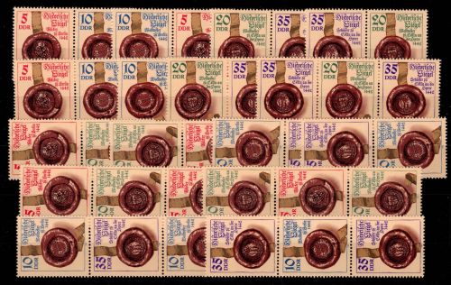 DDR W Zd 600-W Zd 607 und S Zd 266-S Zd 273 postfrisch