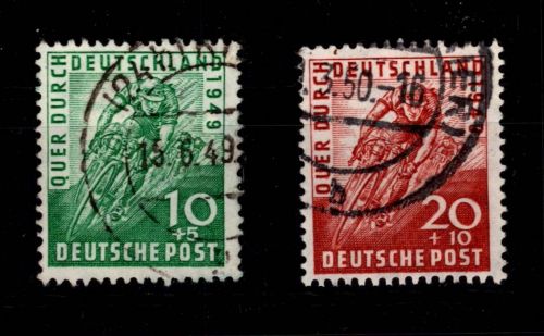 Alliierte Besetzung 106-107 gestempelt Bi-Zone #DAS12