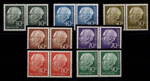 BRD Bund 259-265 postfrisch waagerechte Paare #DAT32