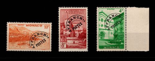Monaco 384, 386 und 387 V gestempelt Fürst Rainier III. #OE335
