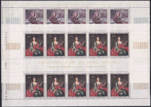 Monaco 1029 und 1030 postfrisch Kleinbogensatz / Fürsten #OE357