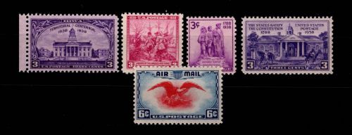 USA 442-446 postfrisch Jahrgang 1938 ohne MiNr. 410-441 #OE375