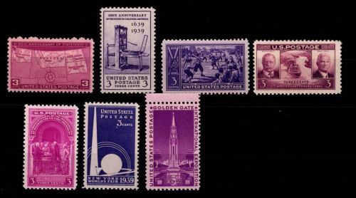 USA 447-454 postfrisch Jahrgang 1939 ohne MiNr. 450 #OE376