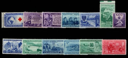 USA 622-635 postfrisch Jahrgang 1952 ohne MiNr. 626 #OE389