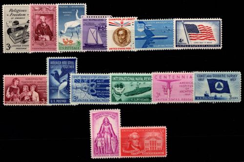 USA 708-722 postfrisch Jahrgang 1957 #OE393
