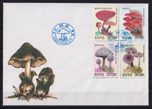 Korea 5324-5327 gestempelt als FDC / Pilze #OE417