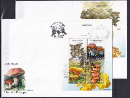 Sao Tome e Principe 5569-5572 und Block 973 gestempelt Kleinbogen als FDC #OE497