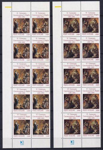 Vatikan 1038-1039 postfrisch als 10er Bogenteile #OM762