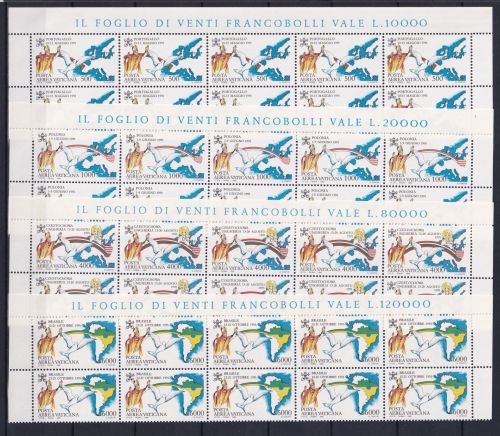 Vatikan 1071-1074 postfrisch als 10er Bogenteile #OM773