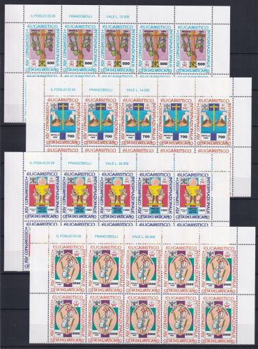 Vatikan 1093-1096 postfrisch als 10er Bogenteile #OM774