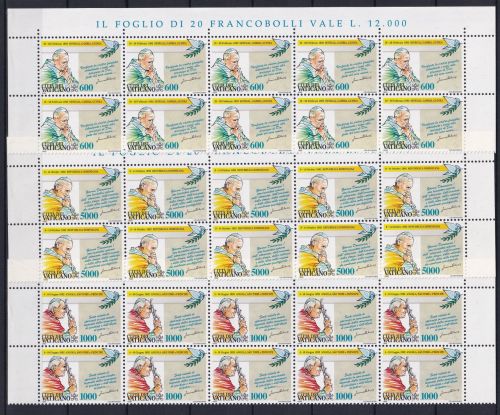 Vatikan 1101-1103 postfrisch als 10er Bogenteile #OM776