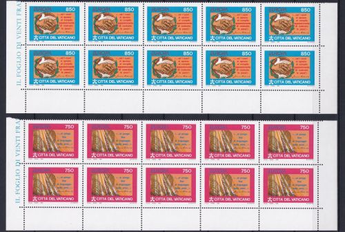 Vatikan 1141-1142 postfrisch als 10er Bogenteile #OM782