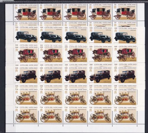 Vatikan 1197-1206 postfrisch als 10er Bogenteile #OM800