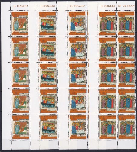 Vatikan 1222-1225 postfrisch als 10er Bogenteile #OM802