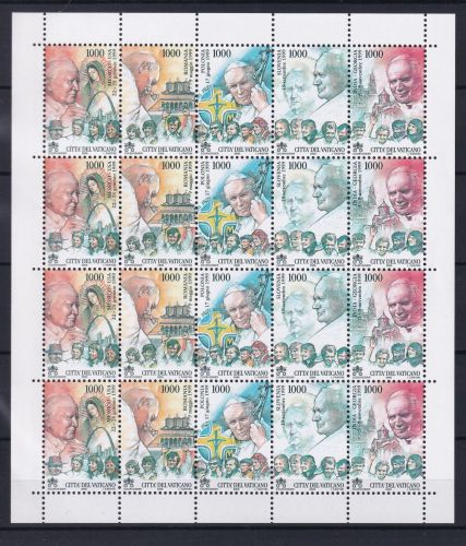 Vatikan 1353-1357 postfrisch als ZD-Bogen #OM831