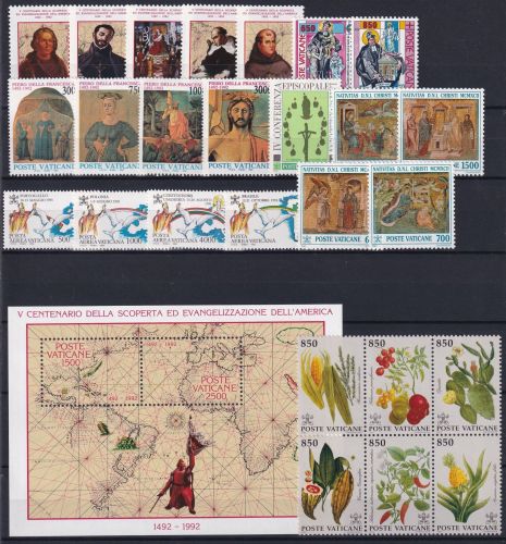 Vatikan Jahrgang 1992 postfrisch #OM852