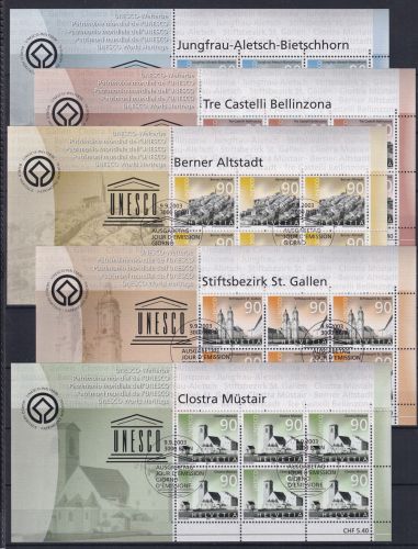 Schweiz 1846-1850 gestempelt mit EST, als Bogensatz #OM881