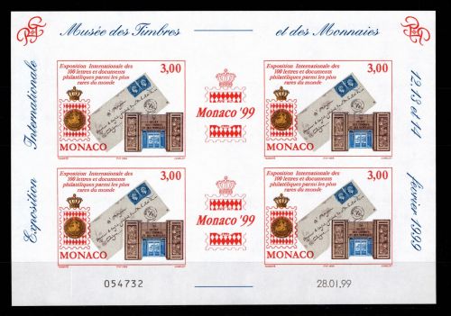 Monaco 2441 B postfrisch als Kleinbogen #OM888