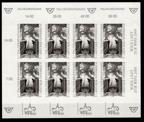 Österreich 2289 B postfrisch als Schwarzdruck-Kleinbogen #OM894