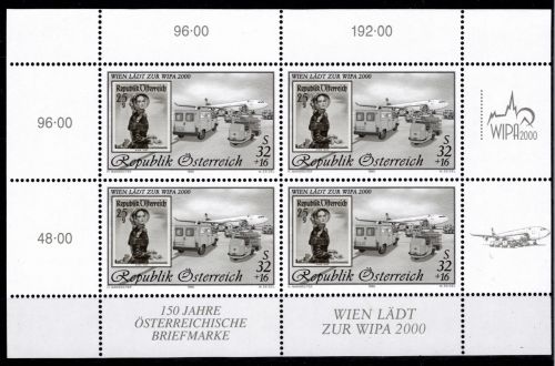 Österreich 2282 postfrisch als Schwarzdruck-Kleinbogen #OM895