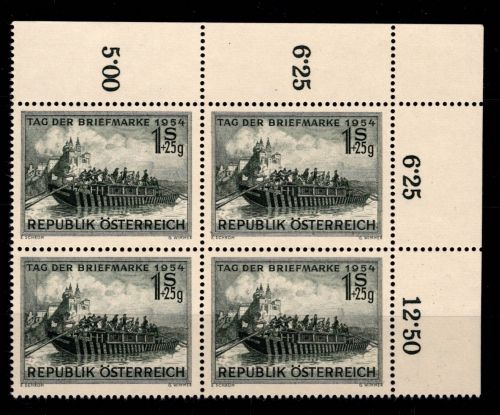 Österreich 1010 postfrisch als 4er Block Eckrand or #OM576