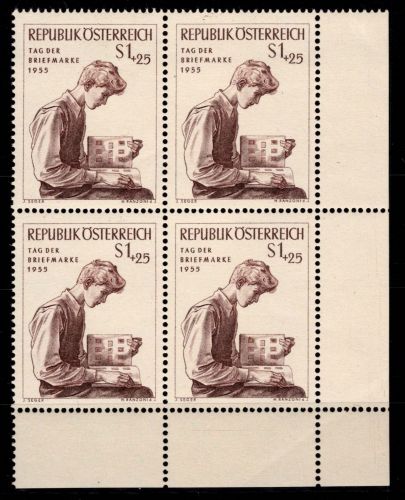 Österreich 1025 postfrisch als 4er Block Eckrand ur #OM583