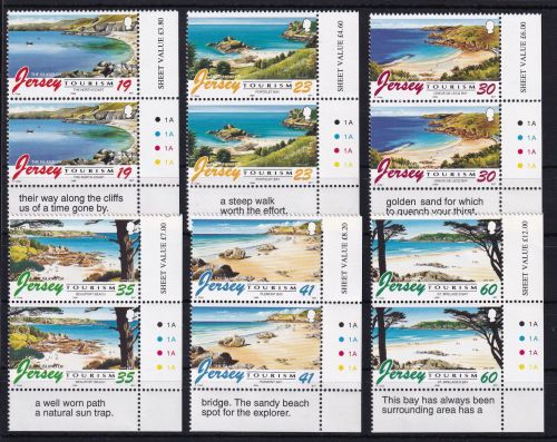 Jersey 748-753 postfrisch als waag. Paare, Tourismus #OM605