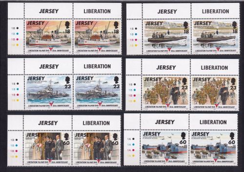 Jersey 695-700 postfrisch als waag. Paare #OM622