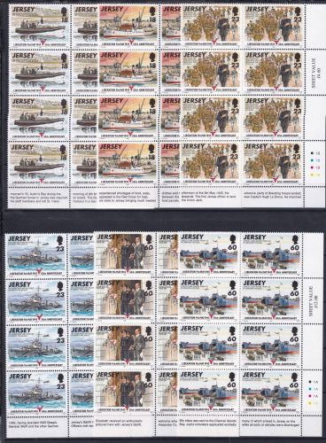 Jersey 695-700 postfrisch als 8er Blöcke Eckrand ur #OM624