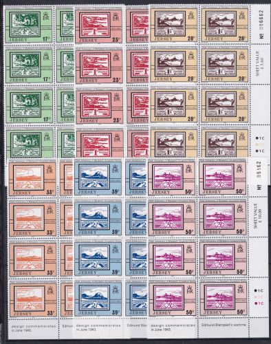 Jersey 624-629 postfrisch als 8er Blöcke Eckrand ur #OM659