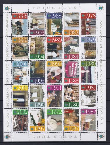 Vatikan 1429-1953 postfrisch als ZD-Bogen #OM706