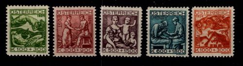 Österreich 442-446 mit Falz #DAN78