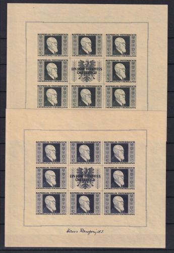 Österreich 772-775 B postfrisch als Kleinbogen, etwas fleckig #DAN85