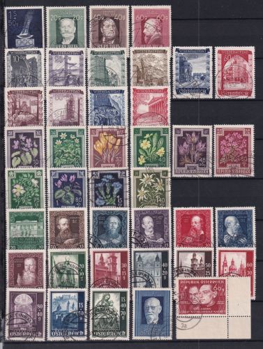 Österreich 854-928 gestempelt Jahrgang 1948, ohne Trachten #DAO13