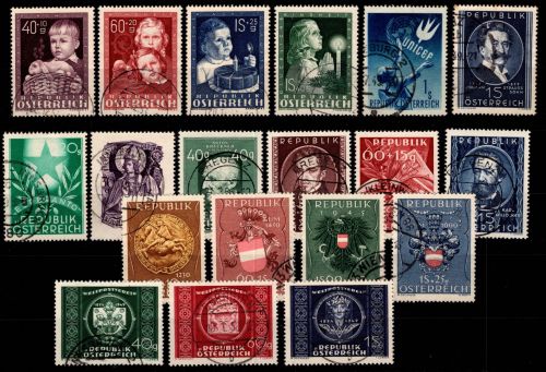 Österreich 929-947 gestempelt Jahrgang 1949 #DAO16
