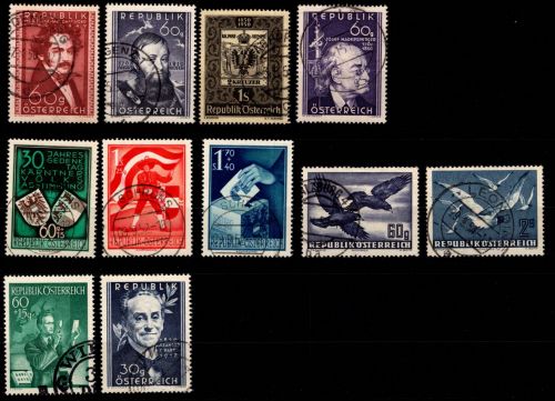 Österreich 948-958 gestempelt Jahrgang 1950 #DAO19