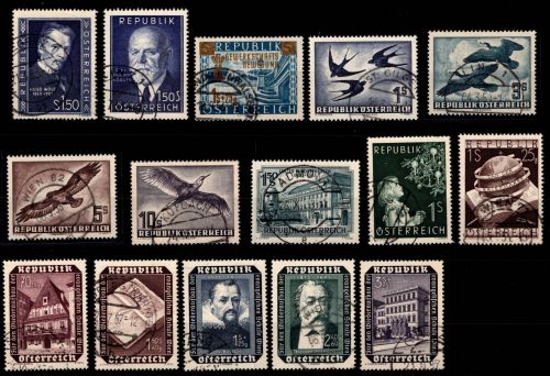 Österreich 981-995 gestempelt Jahrgang 1953 #DAO28