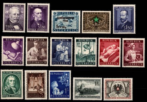 Österreich 996-1011 postfrisch Jahrgang 1954 #DAO31