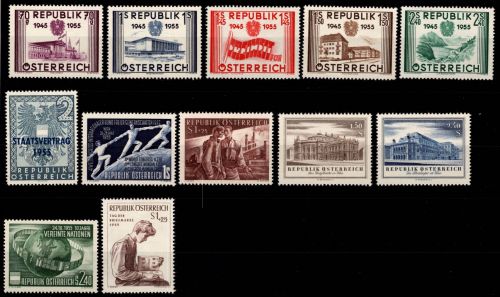 Österreich 1012-1023 postfrisch Jahrgang 1955 #DAO33