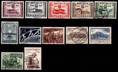 Österreich 1012-1023 gestempelt Jahrgang 1955 #DAO34