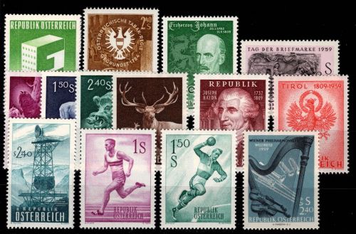 Österreich 1059-1072 postfrisch Jahrgang 1959 #DAO53