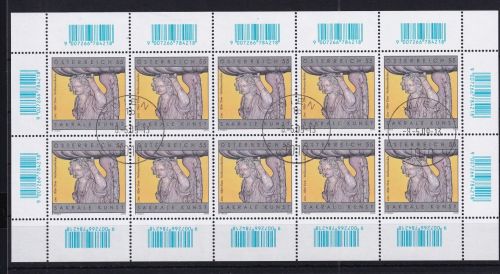 Österreich 2807 gestempelt als Kleinbogen #DAZ35