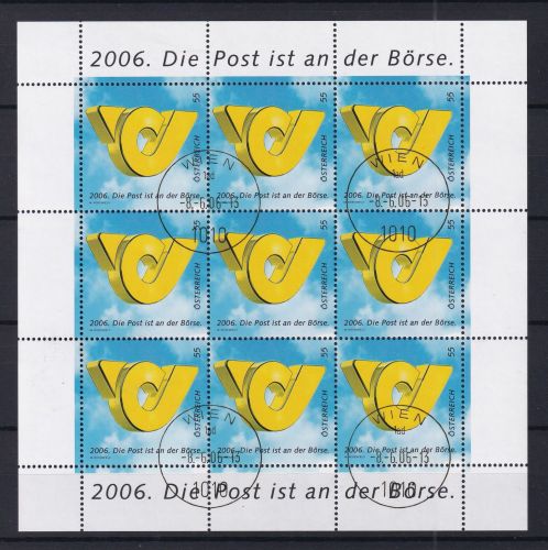 Österreich 2600 gestempelt als Kleinbogen #DAZ58