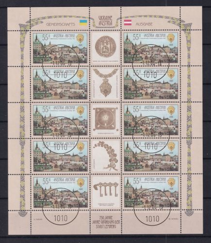 Österreich 2627 gestempelt als Kleinbogen #DAZ61