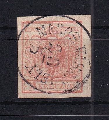 Österreich 1 gestempelt breitrandig #DAV22