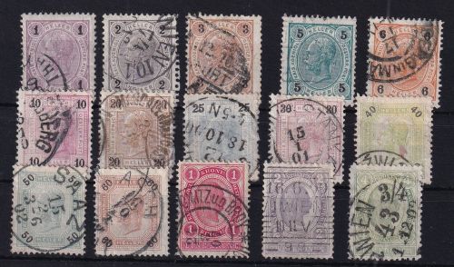 Österreich 69-83 gestempelt #DAV28